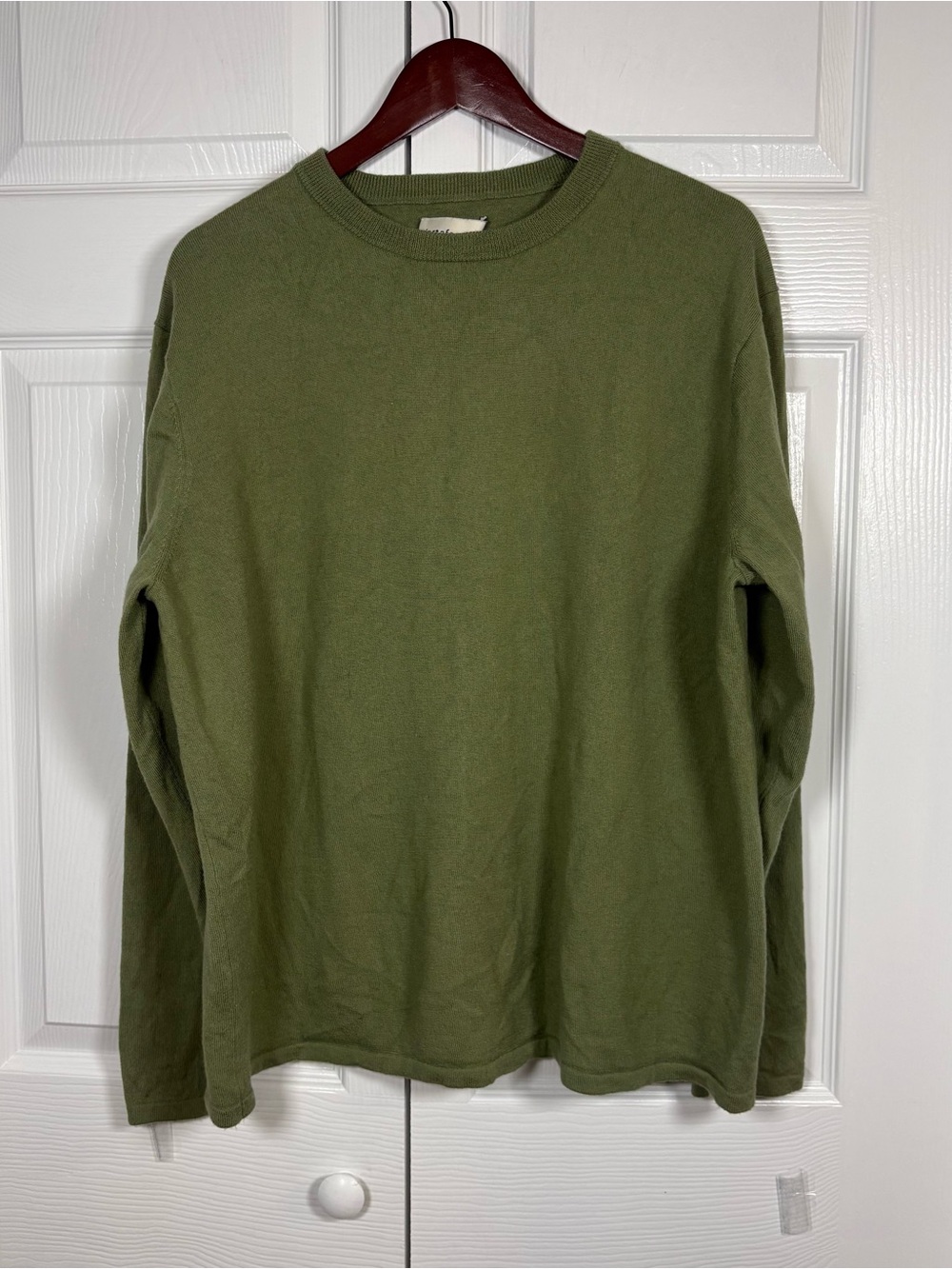 Artefact Men’s 2XL 100% Merino Wool Olive Sweater Minimalist Preppy